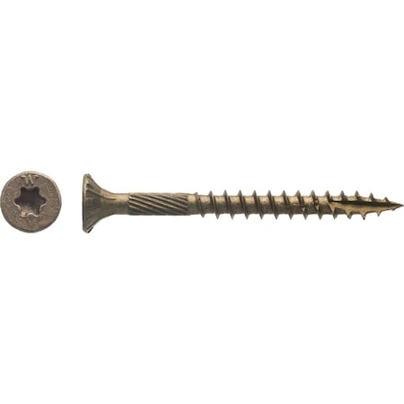 Big Timber #8 x 1-3/4 In. Bronze Flat Head Wood Screw, 173PK 1BTX8134